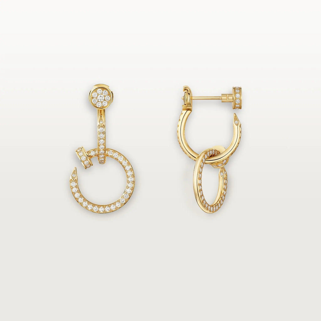[LUXE JEWELRY] JUSTE FULL DIAMOND DOUBLE EARRINGS