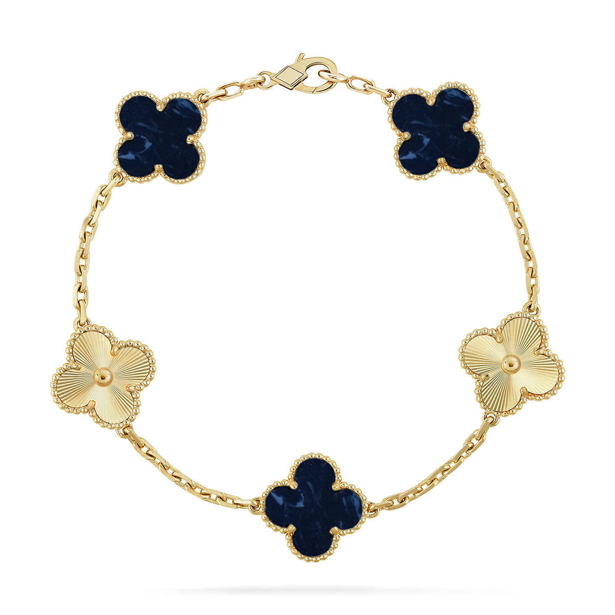 [LUXE JEWELRY]CLOVER 5 MOTIF PIETERSITE BRACELET COLLECTION