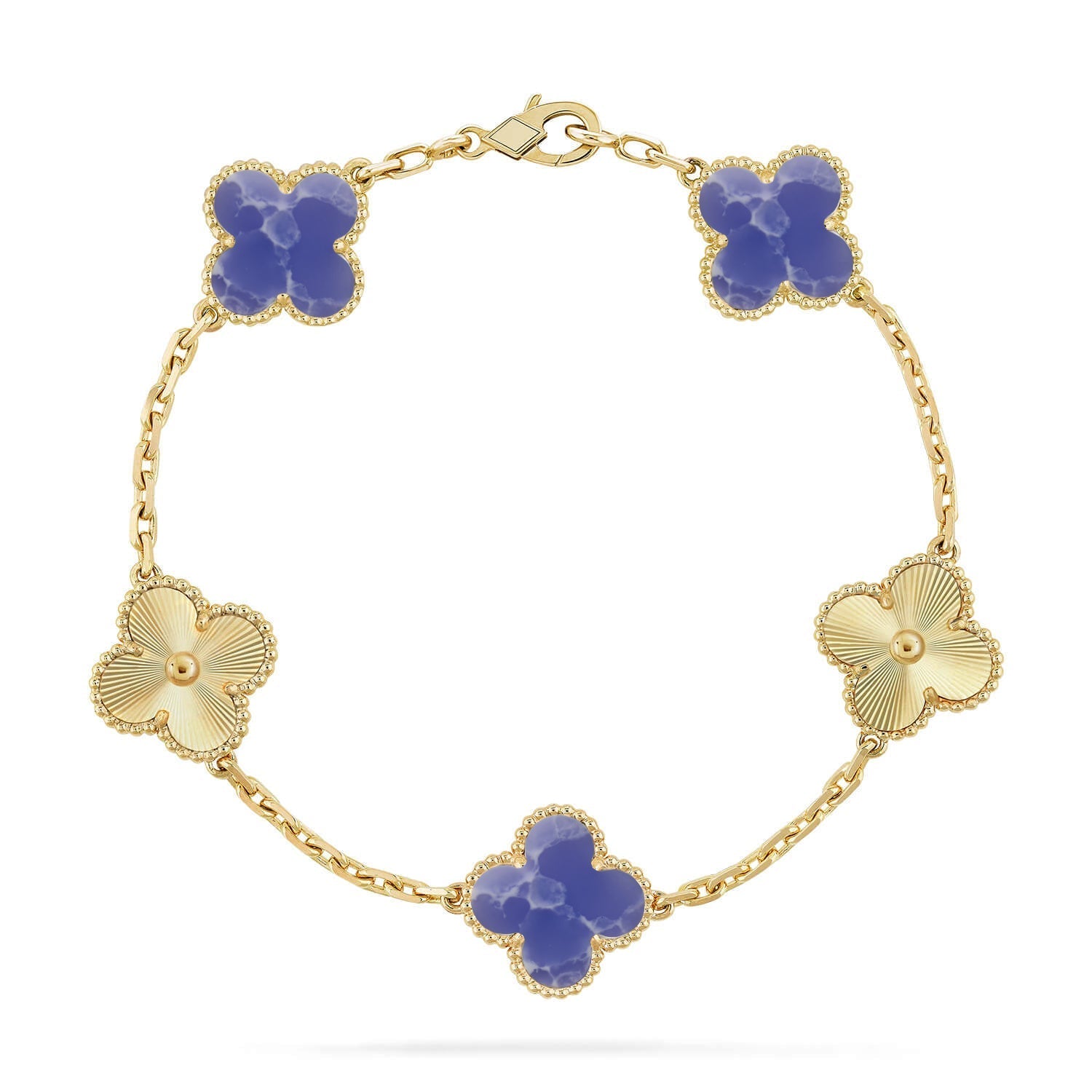 [LUXE JEWELRY]CLOVER 5 MOTIF BLUE VEINS BRACELET COLLECTION