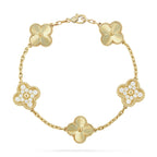 [LUXE JEWELRY] CLOVER 5 MOTIF LASER BRACELET COLLECTION