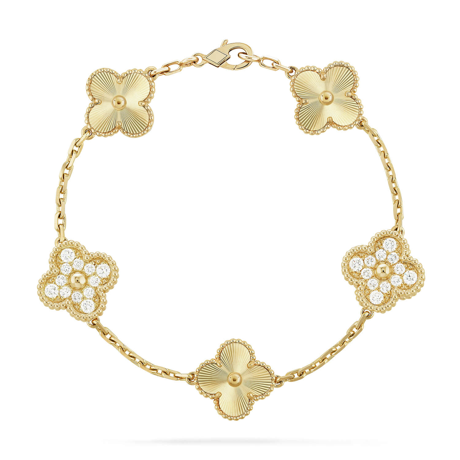 [LUXE JEWELRY] CLOVER 5 MOTIF LASER BRACELET COLLECTION