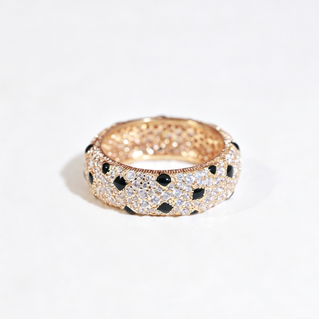 [LUXE JEWELRY] PANTHERE SPOTTED FULL DIAMOND RING