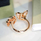[LUXE JEWELRY]TWIN BUTTERFLY DIAMOND MOP RING