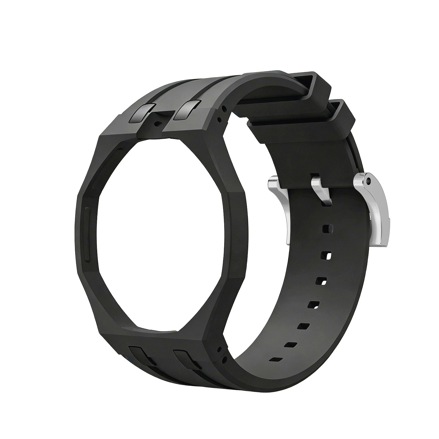Oak Pop Exclusive Black Silicone Strap