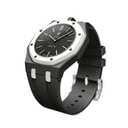 Oak Pop Exclusive Black And White Silicone Strap
