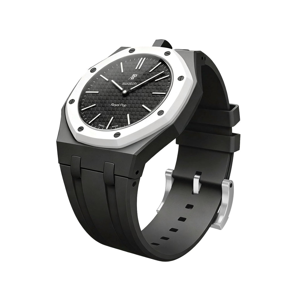 Oak Pop Exclusive Black Silicone Strap