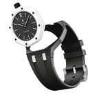Oak Pop Exclusive Black And White Silicone Strap