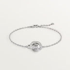 [LUXE JEWELRY] LOVE DOUBLE RING FULL DIAMOND BRACELET