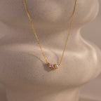 Marquise Birthstone & Pearl Necklace