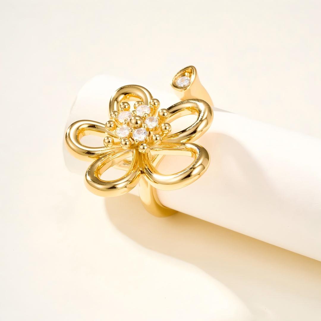 [LUXE JEWELRY] Flowerlace Between the Finger ring
