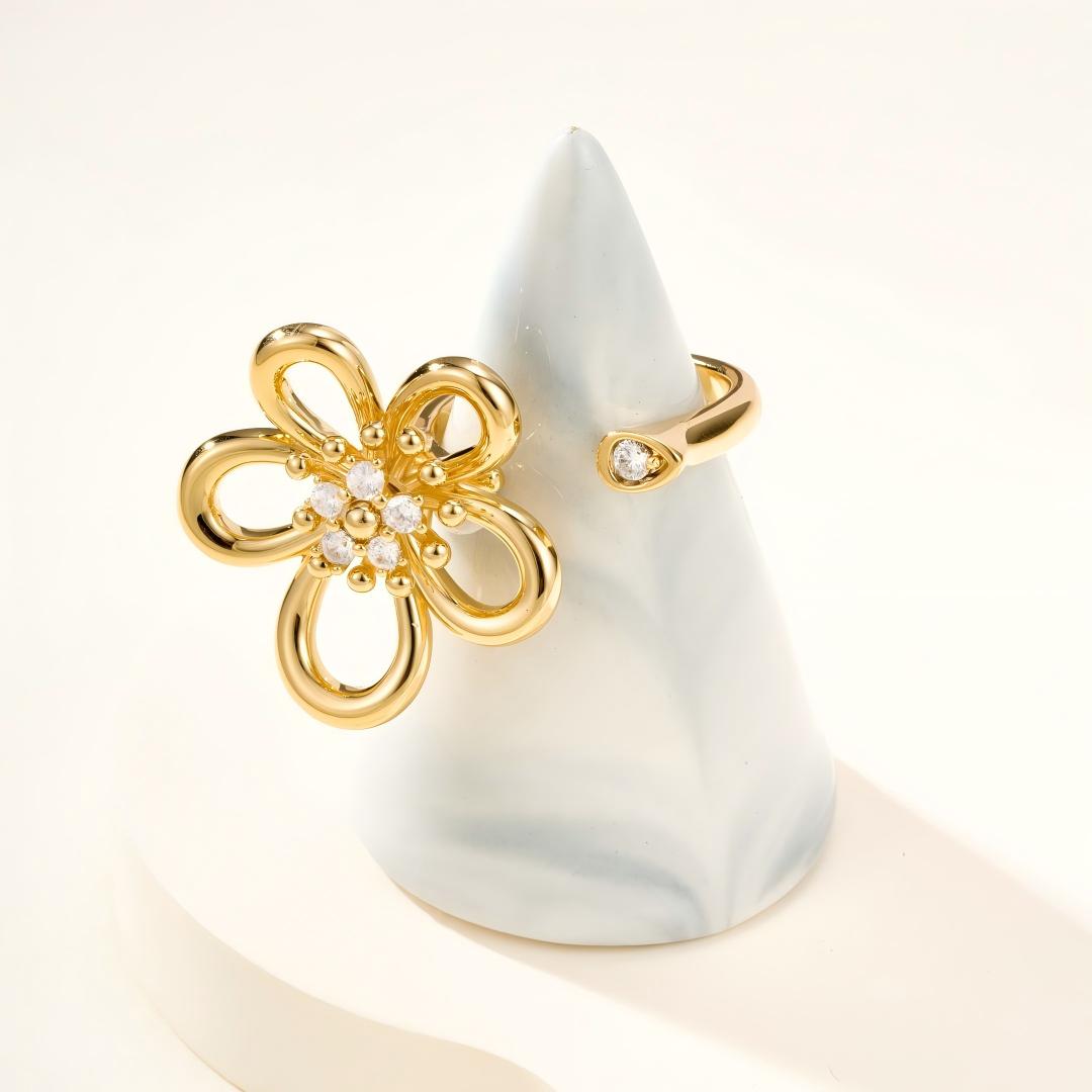 [LUXE JEWELRY] Flowerlace Between the Finger ring