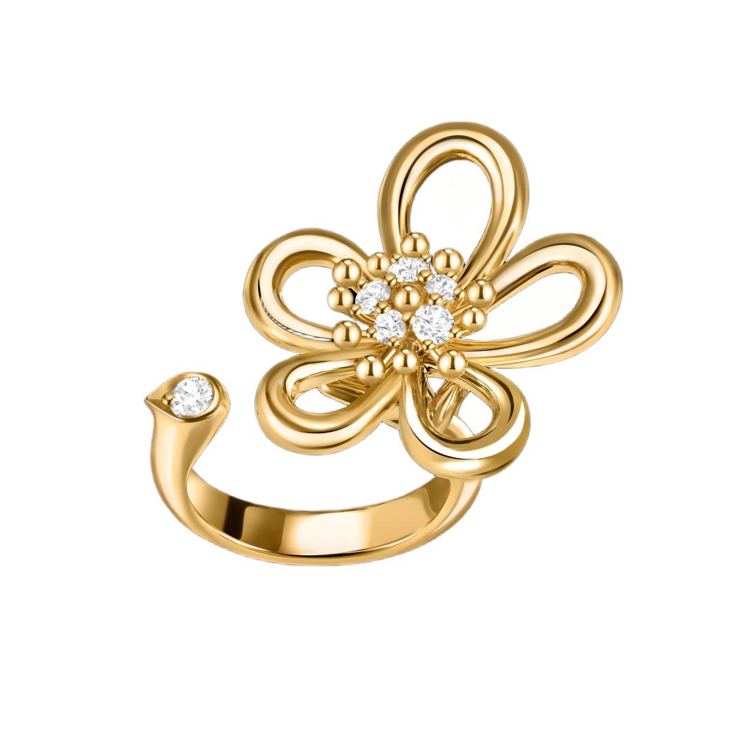 [LUXE JEWELRY] Flowerlace Between the Finger ring