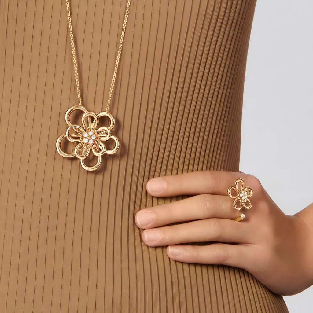 [LUXE JEWELRY] Flowerlace Between the Finger ring
