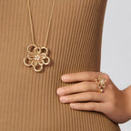 [LUXE JEWELRY] Flowerlace Between the Finger ring