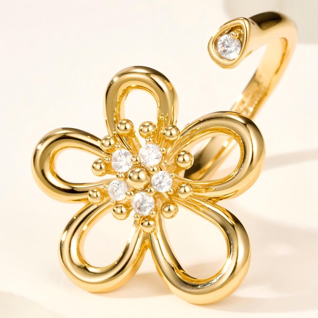 [LUXE JEWELRY] Flowerlace Between the Finger ring