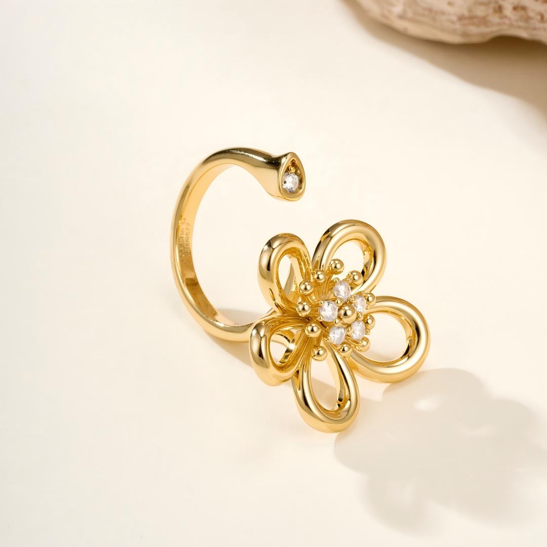 [LUXE JEWELRY] Flowerlace Between the Finger ring