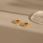 Rhombus Birthstone Huggies