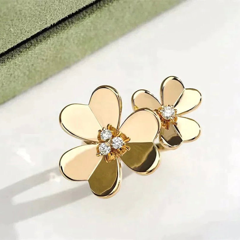 [LUXE JEWELRY]CLOVER COMOS GOLD DIAMOND RING