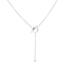 [LUXE JEWELRY]FINESSE SILVER DIAMOND NECKLACE