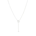 [LUXE JEWELRY]FINESSE SILVER DIAMOND NECKLACE