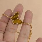 [LUXE JEWELRY]LUCKY SPRING 5 MOTIF GOLD BRACELET