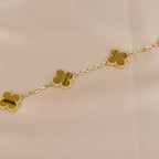[LUXE JEWELRY] CLOVER 5 MOTIFS TIGER EYE BRACELET COLLECTION