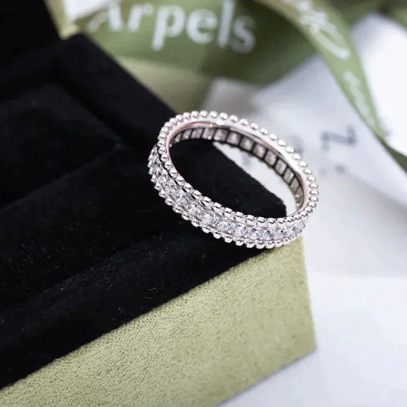 [LUXE JEWELRY]PERLEE DIAMOND SILVER RING