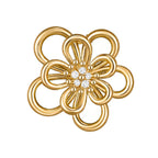 [LUXE JEWELRY]Flowerlace Clip Pendant Necklace 5 stones
