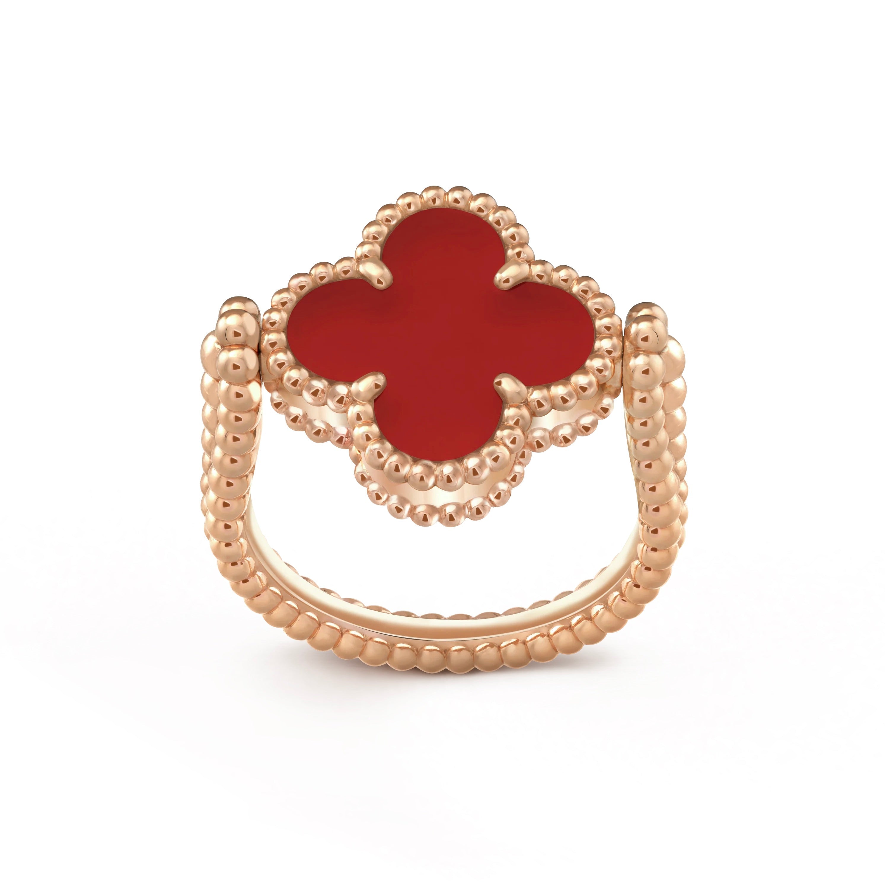 [LUXE JEWELRY]CLOVER RIVERSIBLE RING ROSE GOLD COLLECTION