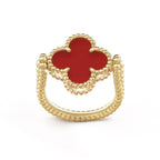 [LUXE JEWELRY]CLOVER RIVERSIBLE RING GOLD COLLECTION