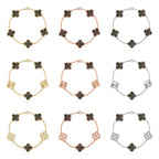 [Luxe] CLOVER 5 MOTIF GRAY MOP BRACELET COLLECTION