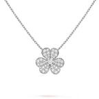 [LUXE JEWELRY]CLOVER DIAMOND NECKLACE SILVER