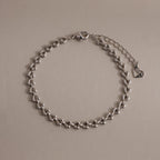 Tiny Link Heart Bracelet