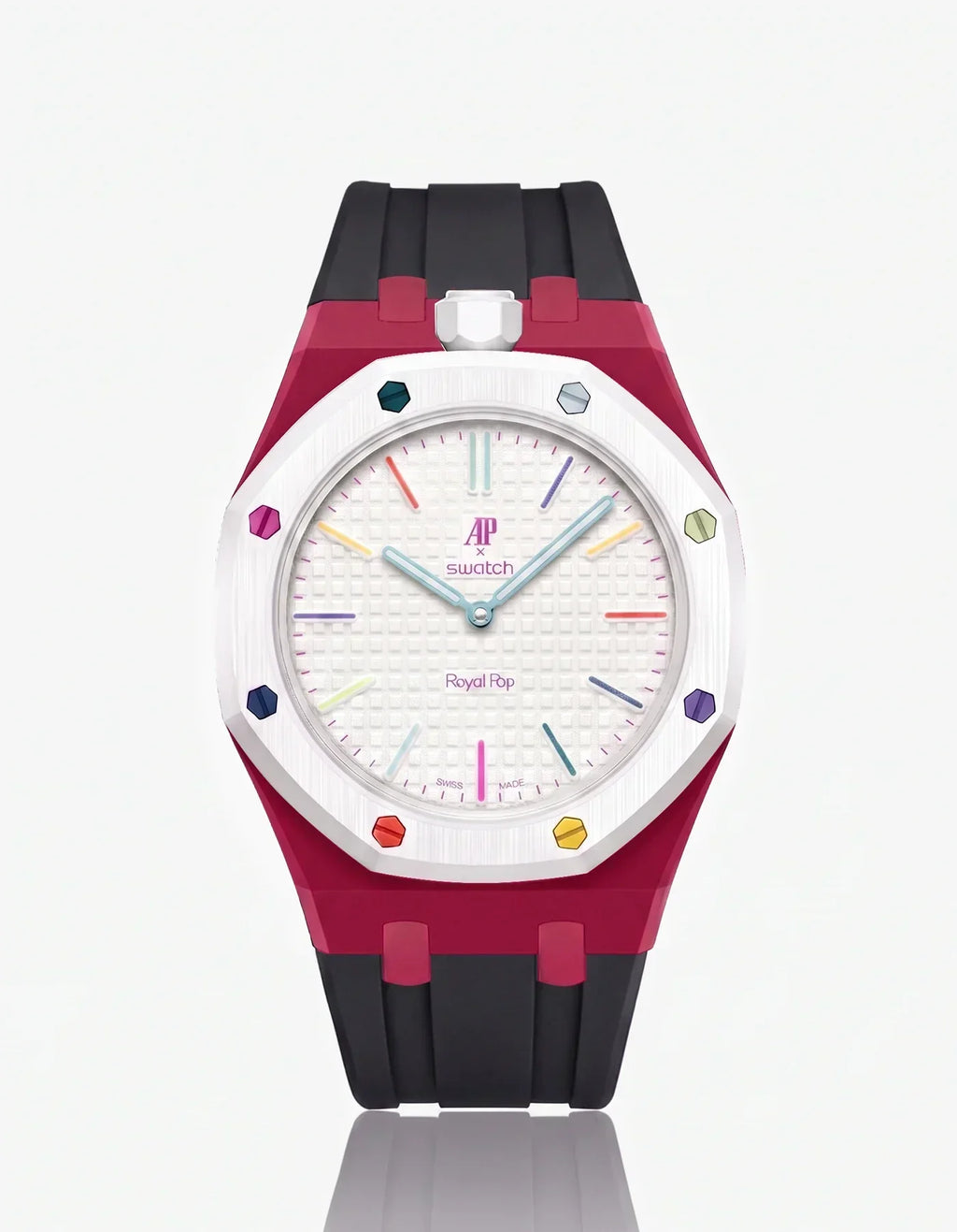 Silicone Strap & Case  Royal Pop Huit Blanc(Customize  Colors)