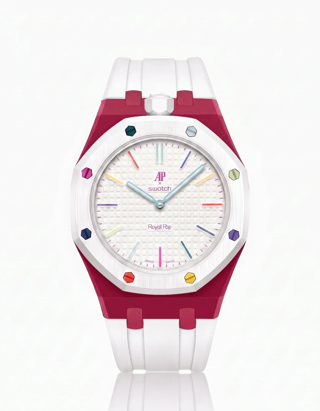 Silicone Strap & Case  Royal Pop Huit Blanc(Customize  Colors)