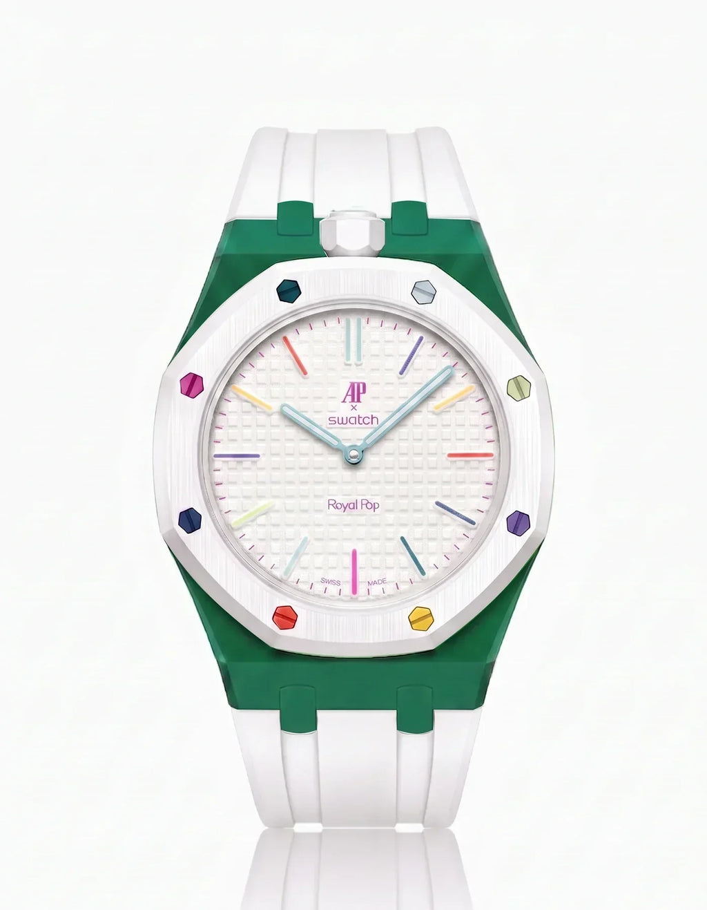 Silicone Strap & Case  Royal Pop Huit Blanc(Customize  Colors)