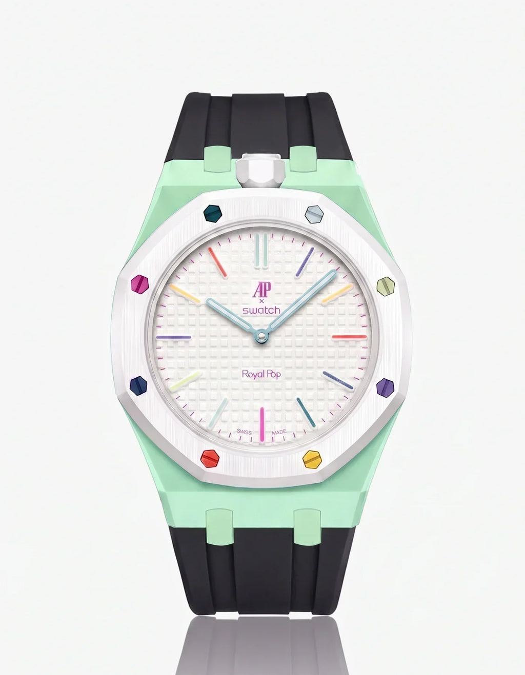 Silicone Strap & Case  Royal Pop Huit Blanc(Customize  Colors)