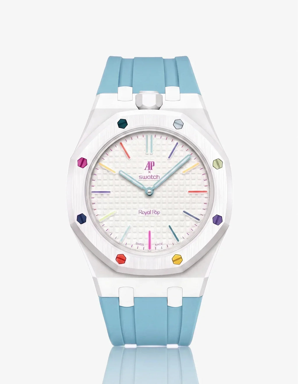 Silicone Strap & Case  Royal Pop Huit Blanc(Customize  Colors)