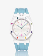 Silicone Strap & Case  Royal Pop Huit Blanc(Customize  Colors)