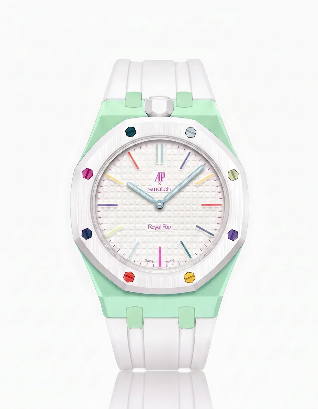 Silicone Strap & Case  Royal Pop Huit Blanc(Customize  Colors)
