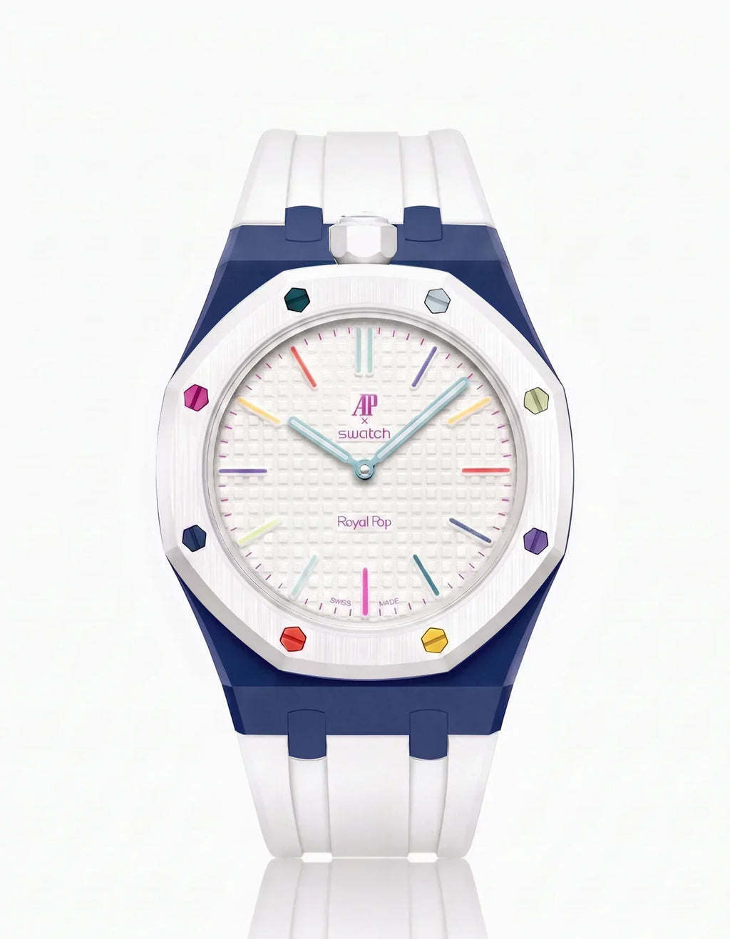 Silicone Strap & Case  Royal Pop Huit Blanc(Customize  Colors)