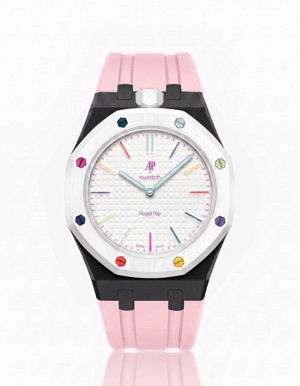 Silicone Strap & Case  Royal Pop Huit Blanc(Customize  Colors)