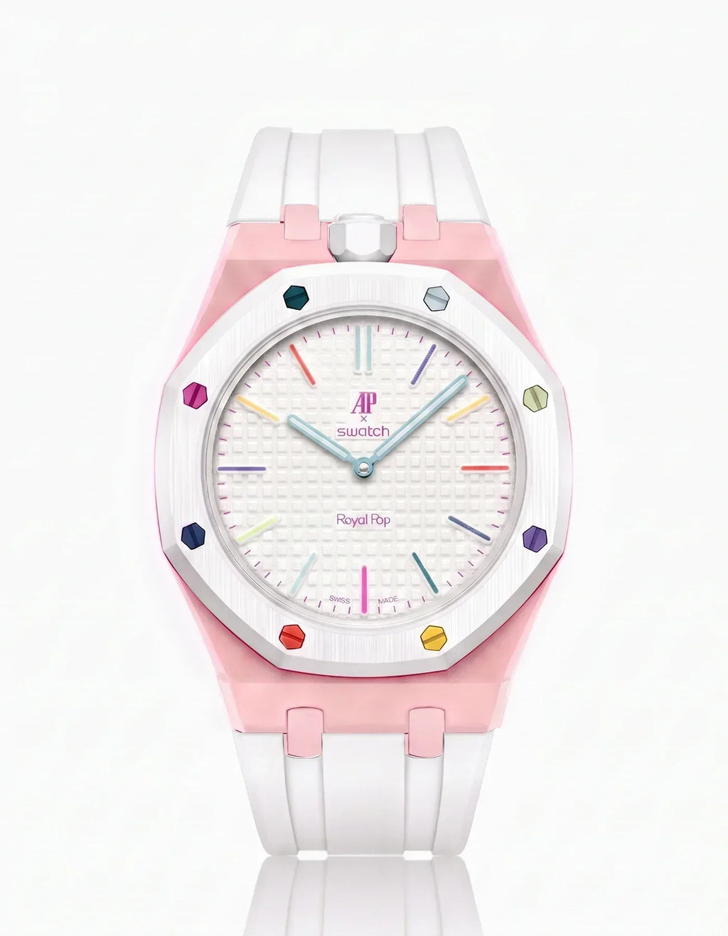 Silicone Strap & Case  Royal Pop Huit Blanc(Customize  Colors)