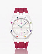 Silicone Strap & Case  Royal Pop Huit Blanc(Customize  Colors)