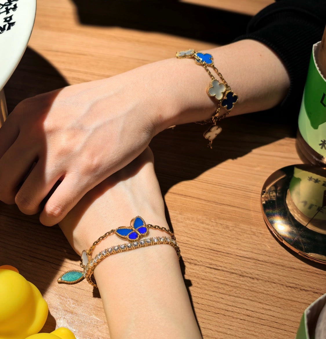 [LUXE JEWELRY] LUCKY SPRING BUTTERFLY 5 MOTIF BRACELET