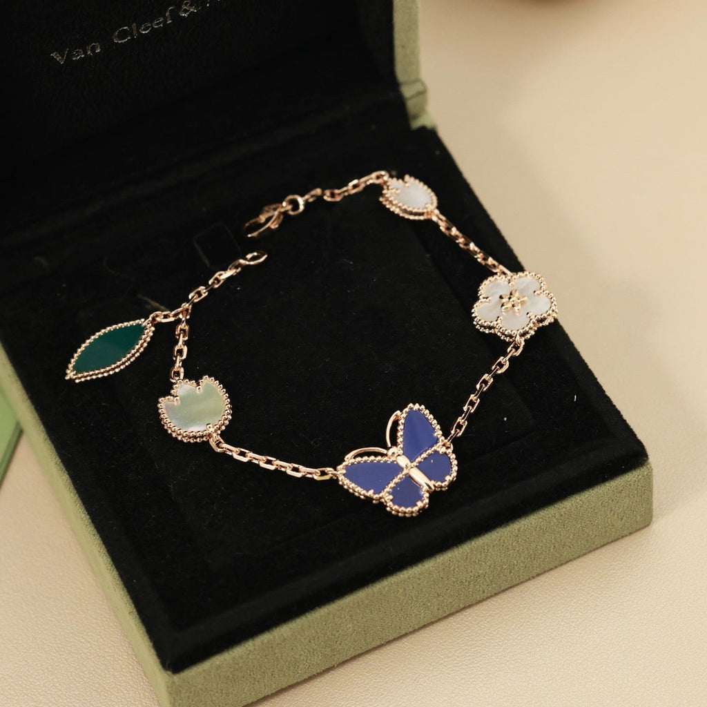 [LUXE JEWELRY] LUCKY SPRING BUTTERFLY 5 MOTIF BRACELET