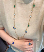 [LUXE JEWELRY] LUCKY SPRING BUTTERFLY 15 FLOWER NECKLACE