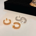 [LUXE JEWELRY] CLASH SMALL HOOP EARRINGS