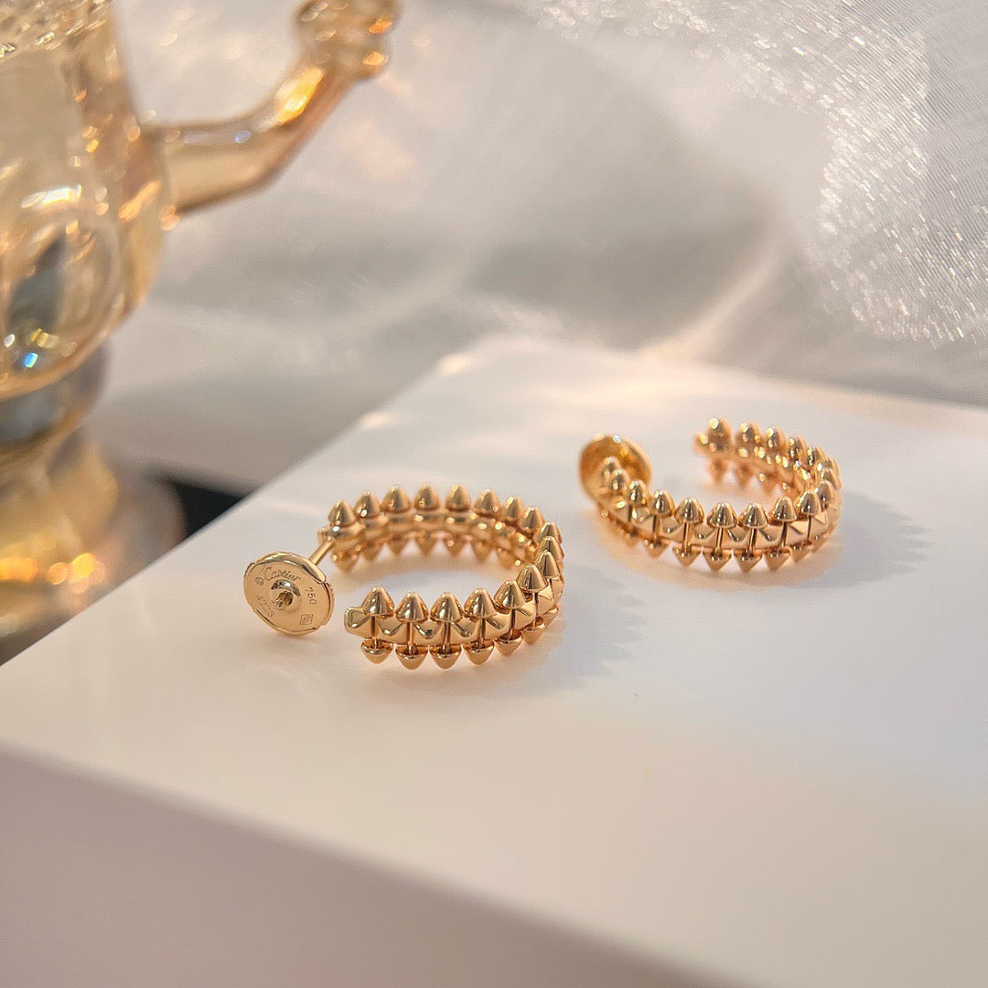 [LUXE JEWELRY] CLASH SMALL HOOP EARRINGS
