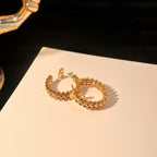 [LUXE JEWELRY] CLASH SMALL HOOP EARRINGS